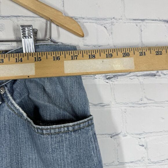 VTG 90’s Lee Dungarees Jeans Men Size 34 Relaxed Boot Cut Blue Denim Baggy Loose - Picture 7 of 15